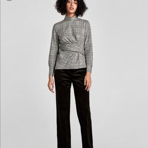 NWT Zara plaid top